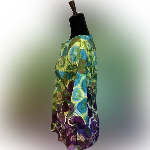 Tommy Bahama V-Neck Tie-Dye Tunic size XS - Picture 4 of 12